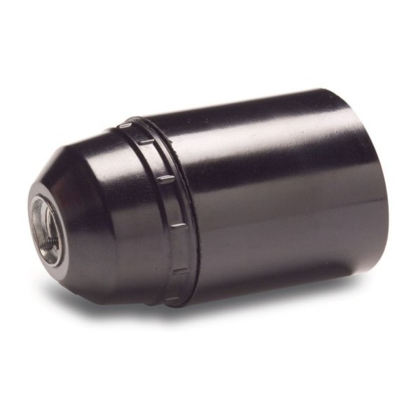 PORTALAMPARAS LISO E-27  NEGRO