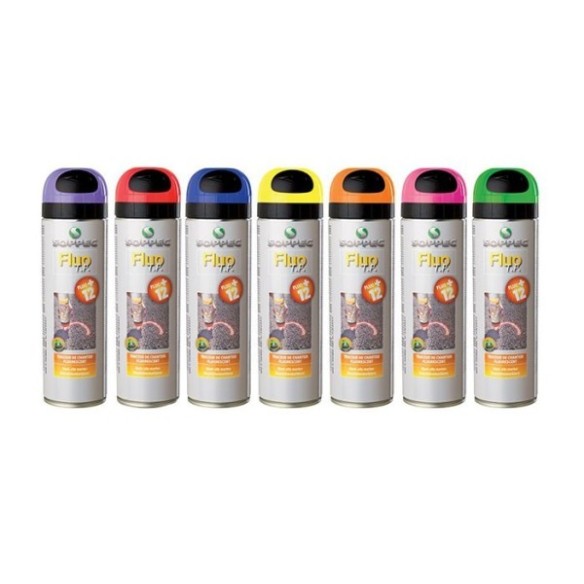 SPRAY MARCADOR OBRA SOPPEC FLUO TP 500 ML VERDE