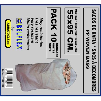 SACO RAFIA PACK 10 UNIDADES 55X95 CM. ABRATOOLS