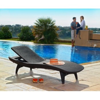 TUMBONA KETER PACIFIC RESINA INYECTADA MULTIPOSICIONES 130 CM ANTRACITA