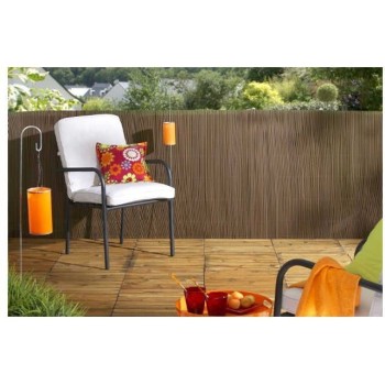 MALLA OCULTACION NORTENE ROLLO VIMET MARRON MIMBRE SINTETICO 80% 1X3M (*)