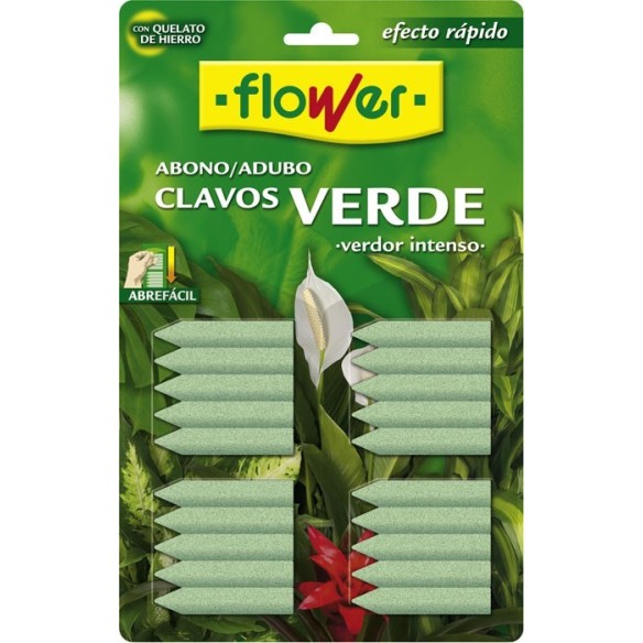 ABONO CLAVOS VERDE BLISTER 20 UD. FLOWER