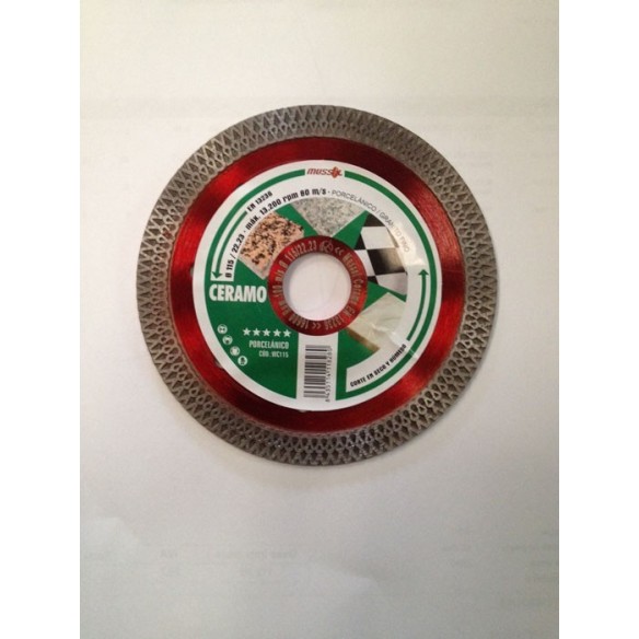 DISCO DIAMANTE MUSSOL CERAMO PORCELANICO 115 MM