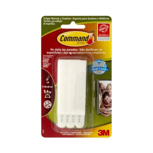 TIRAS COMMAND PARA MARCOS ESTRECHOS BLANCAS 17207 3M
