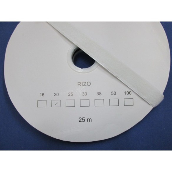 VELCRO ASTRAKAN ADHESIVO 20MM BL  MTS. BIOK