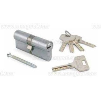 CILINDRO EZCURRA CENTRADO 15/80 MM CROMO MATE