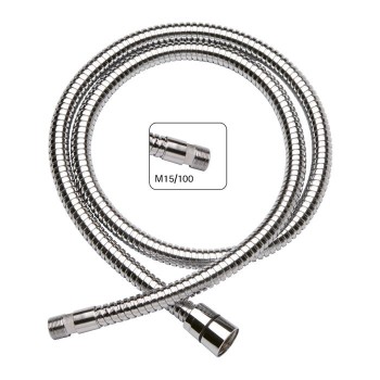 FLEXO  METALICO DOBLE ENGATILLADO EXTRAIBLE FREGADERA 1.2M ORFESA