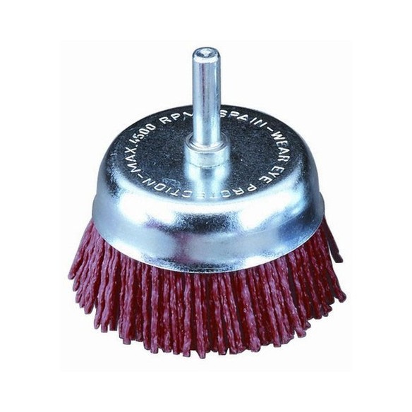 CEPILLO TAZA JAZ CNA NYLON ABRASIVO ROJO 50 MM 6 MM-1/4 G80