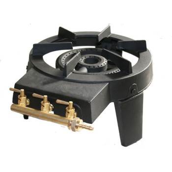 QUEMADOR HIERRO COLADO COM GAS 43X32X9MM CON 3 GRIFOS