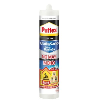 SILICONA BAÑOS PATTEX NO MAS MOHO 280 ML. BLANCO
