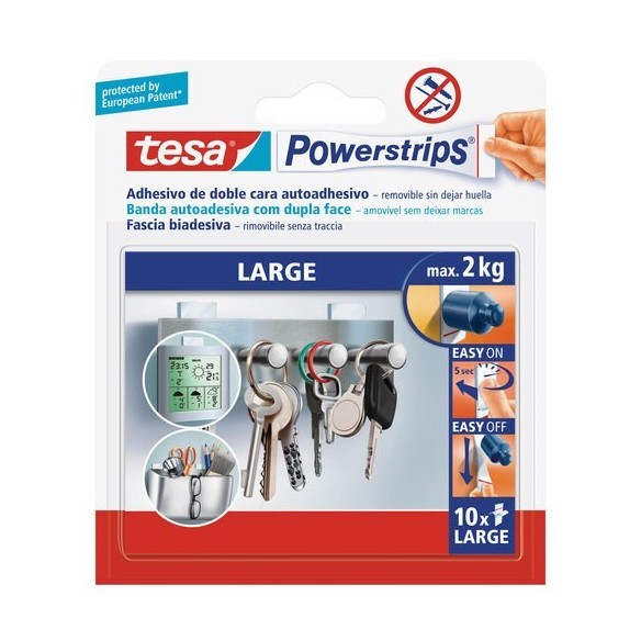 POWERSTRIPS RECAMBIO DE TIRAS GRANDES TESA TAPE