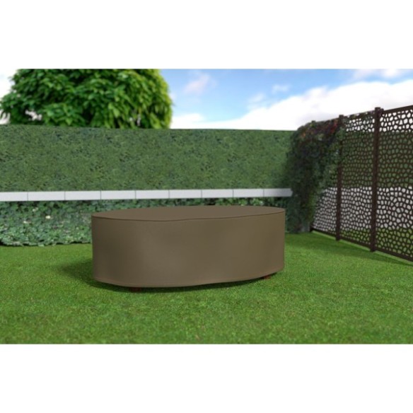 FUNDA MESA NORTENE VISON POLIESTER PU OVALADA 230X130X70 CM VISÓN