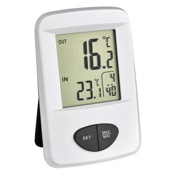TERMOMETRO DIGITAL INT-EXT BLANCO SENSOR TEMPERAT 30.3061.02 HERTER