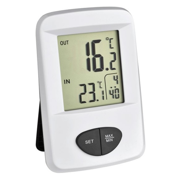 TERMOMETRO DIGITAL INT-EXT BLANCO SENSOR TEMPERAT 30.3061.02 HERTER