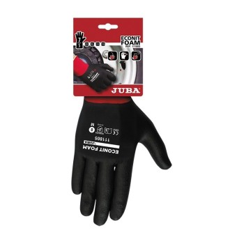 GUANTE ECO-NIT NYLON RECUB NITRILO NEGRO H111805 T.9 JUBA
