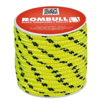 CUERDA PES TRENZADA CARRETE POLIESTER CON ALMA Ø 10 MM AMARILLO 15 M