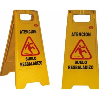 CARTEL ATENCIÓN SUELO RESBALADIZO