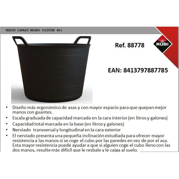 CAPAZO NEGRO FLEXTUB 40L