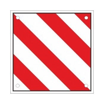 PLACA CARGA SOBRESALIENTE REFLECTANTE HOMOLOGADA V-20 JG 50 X 50 CM