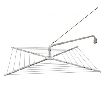 TENDEDERO AVION 1 BRAZO DESPLAZABLE CON BLOQUEO. 6 CUERDAS. INOX-ALUMINIO