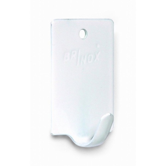 PERCHA PEQUEÑA ADHESIVA LACADO BLANCO. BLISTER 4 UDS.