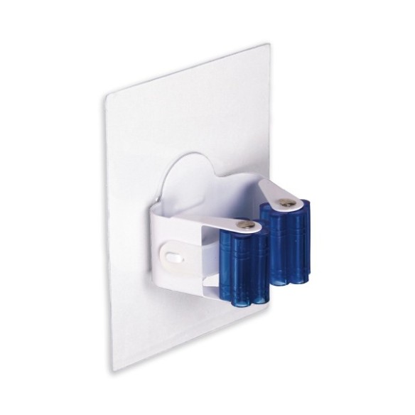 CUELGA ESCOBAS REMOVIBLE AZUL. BLISTER 1 UD.