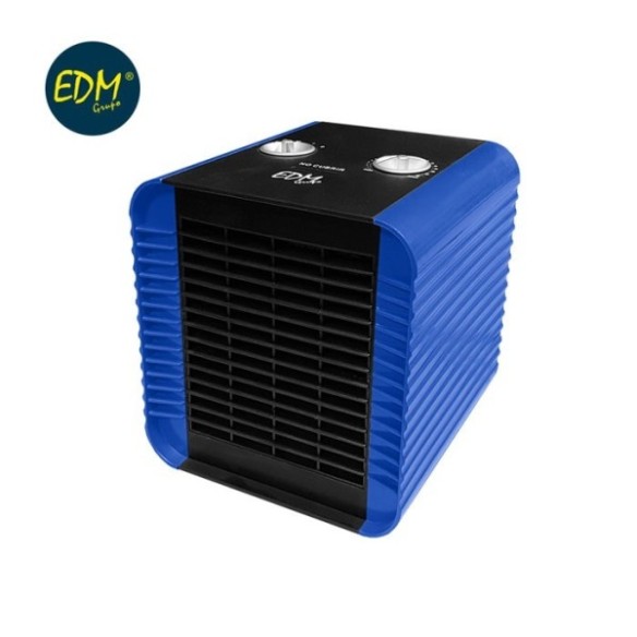 CALEFACTOR EDM COMPACTO 750/1500W AZUL/NEGRO
