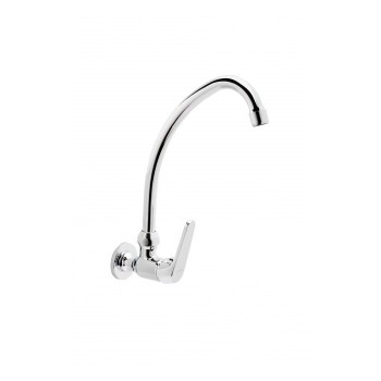 GRIFO GENEBRE GE2 LAVABO MURAL MONOMANDO INDIVIDUAL CAÑO ALTO CROMADO