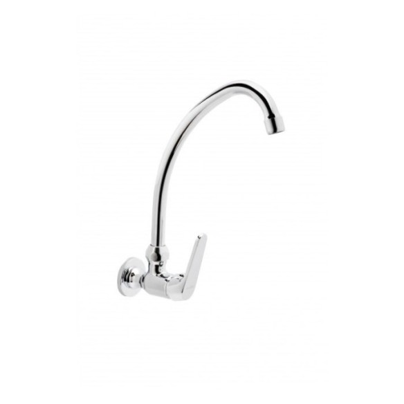 GRIFO GENEBRE GE2 LAVABO MURAL MONOMANDO INDIVIDUAL CAÑO ALTO CROMADO