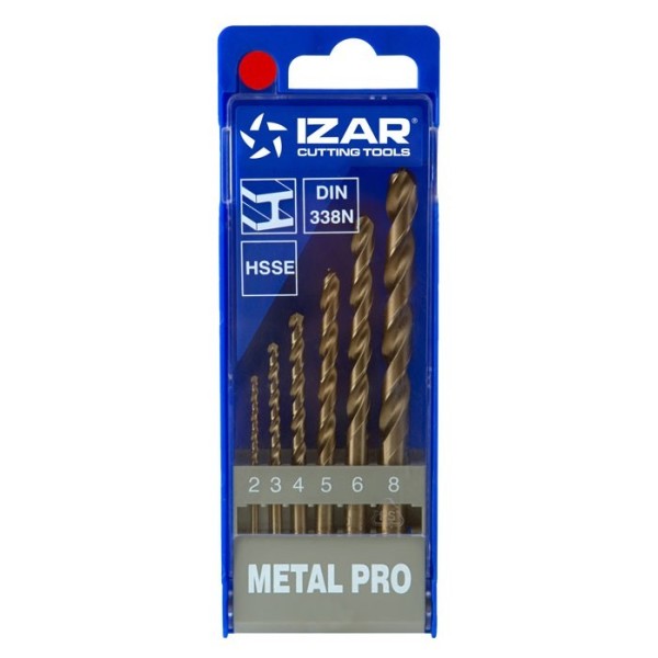 JUEGO BROCAS IZAR PROFESIONAL HSSECO DIN 338N INOX 2 A 8 MM