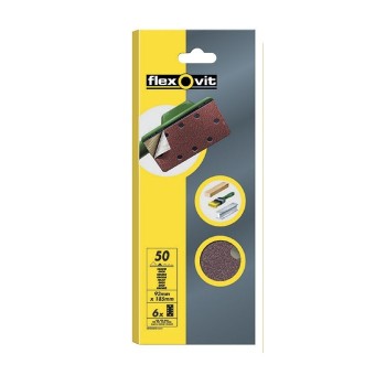 HOJA DE LIJA   VELGRIP 93X185 MM 8 AGUJEROS GR FINO 6 UDS