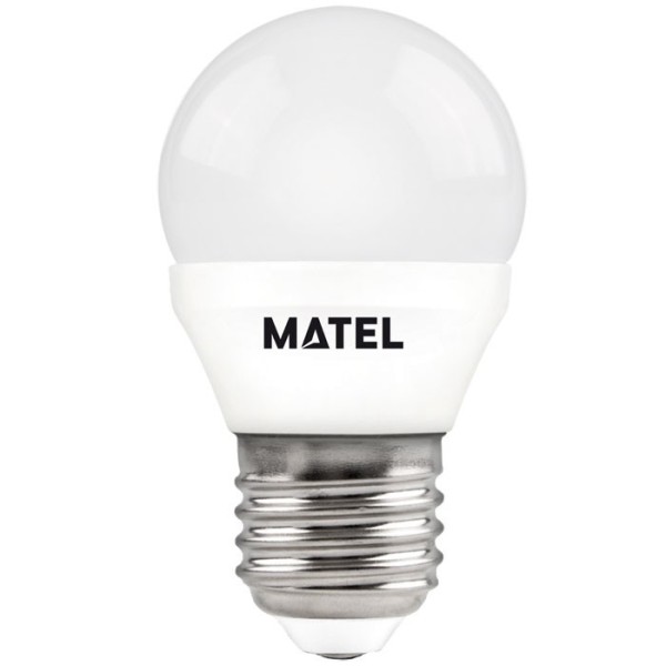 BOMBILLA LED ESFERICA E27 MATEL 650 LM 7 W LUZ CALIDA