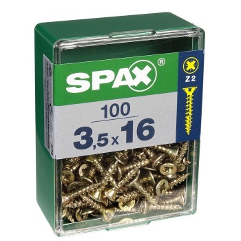TIRAFONDO SPAX CABEZA PLANA PZ 4X45 BICROM 40UDS