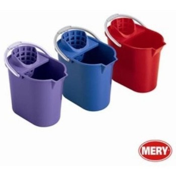 CUBO OVALADO CON ESCURRIDOR GRIS 12L