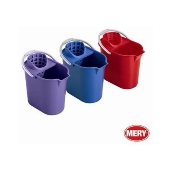 CUBO OVALADO CON ESCURRIDOR LILA 12L