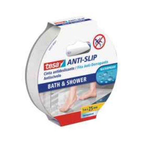 ANTIDESLIZANTE PARA BAÑOS Y DUCHAS EEU 5M X 25MM 55533 TESA