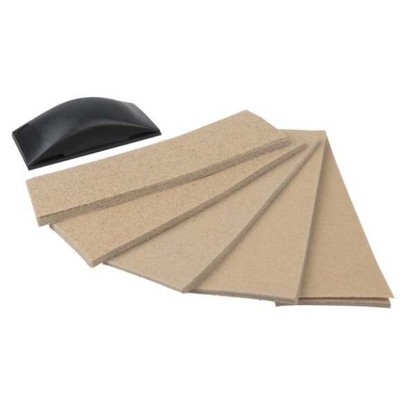 KIT LIJADOR WOLFCRAFT 2898000 SURTIDO 50 LIJAS 70X210MM CON TACO 130X70MM