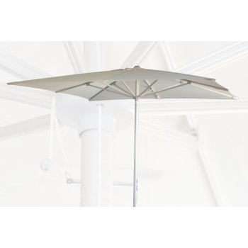 PARASOL 48MM 8 VARILLAS CRUDO ALUMINIO 3M X 3M