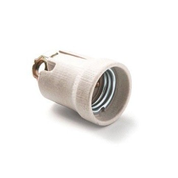 PORTALÁMPARAS  CERÁMICA    E-27     GRIS