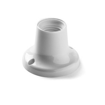 PORTALÁMPARAS ZOCALO RECTO E-27  BLANCO