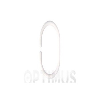 ANILLA CORTINA BAÑO PLÁSTICO 12UDS TRANSPARENTE