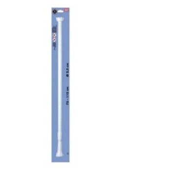 BARRA CORTINA DE BAÑO ALUMINIO RECTA EXTENSIBLE 75-115 cm BLANCA