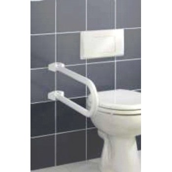 BARRA SOPORTE SECURA ABATIBLE PARED 21X55X56 cm METAL/ALUMINIO BLANCO INOX HOMOLOGADA TÜV-GS