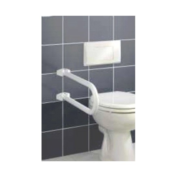 BARRA SOPORTE SECURA ABATIBLE PARED 21X55X56 cm METAL/ALUMINIO BLANCO INOX HOMOLOGADA TÜV-GS