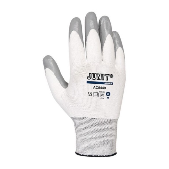 GUANTE RECUBIERTO NYLON NITRILO BAC5440  GRIS T 7