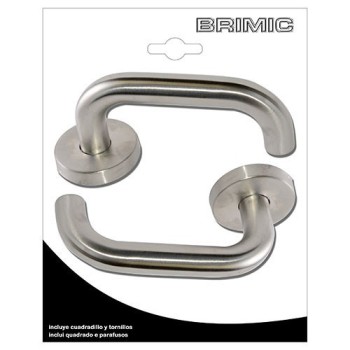 JUEGO MANILLA MICEL CON ROSETA ACERO INOX