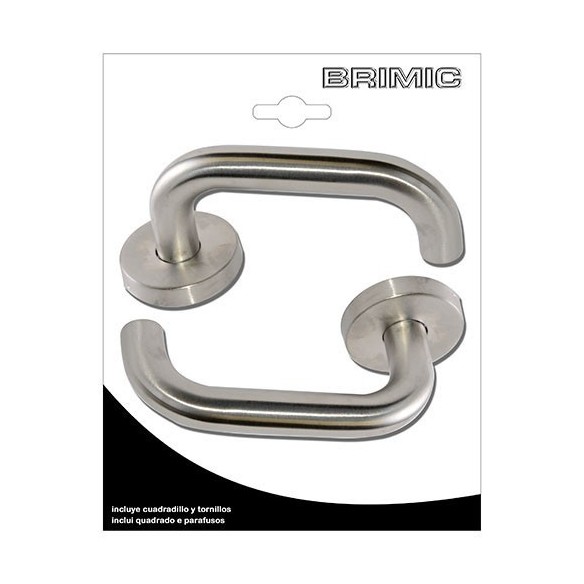 JUEGO MANILLA MICEL CON ROSETA ACERO INOX