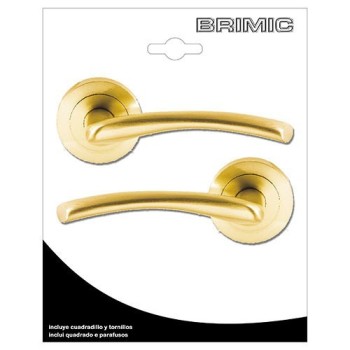 JUEGO MANILLA MICEL CON ROSETA TIRADOR CURVO LATON