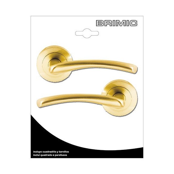 JUEGO MANILLA MICEL CON ROSETA TIRADOR CURVO LATON