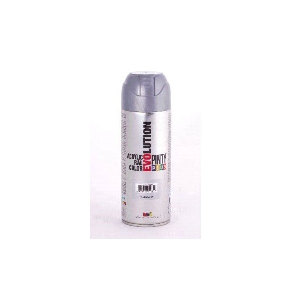 PINTURA EN SPRAY  PINTY PLUS EVOLUTION   PLATA EV150 BRILLANTE SPRAY  520ML